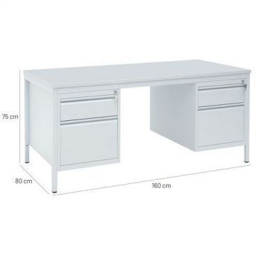 Suora työpöytä 2 laatikostoa 4 laatikkoa 1600x800 base-line - Witre