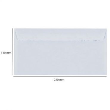 Gpv - 500 kpl gpv dl valkoista liimanauhakuorta 80 g 110x220 mm