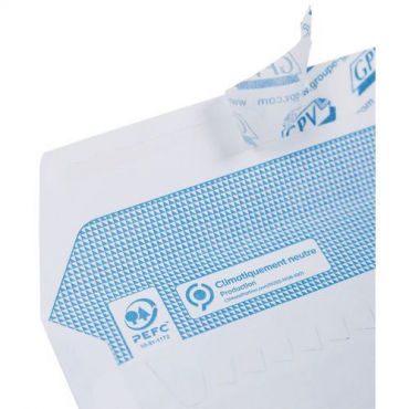 Gpv - 500 kpl gpv dl valkoista liimanauhakuorta 80 g 110x220 mm
