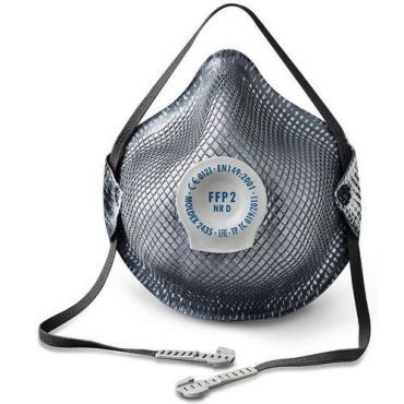 Moldex - CLASSIC FFP2 D kuppimallinen naamari harmaa - Venttiilillä - EN 149 - Kevyt ja suojaava
