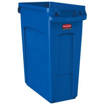 Rubbermaid - Slim jim -astia jossa on ilmanvaihto – 60 l – sininen