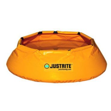 Justrite - Kokoontaittuva vuotoallas 568 L - Keltainen - Helppo säilyttää ja kuljettaa