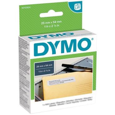 Dymo - Osoitetarrat - 500 kpl/rulla 25x54 mm Valkoinen paperi FSC-sertifioitu