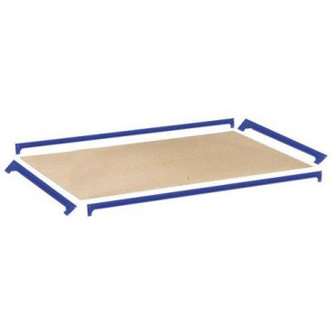 Manutan expert - Ylimääräinen sileä sininen rapid 2 -lastulevyhylly epoksikäsitelty 1 525 x 305