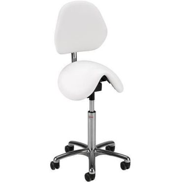 Global Professional Seating - Satulatuoli Pinto matala selkänoja valkoinen - Säädettävä korkeus 49-62 cm 110 kg kantavuus