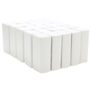 Manutan Expert - Paperipyyhkeet Z-taitetut 1-kerroksiset - 200 arkkia/pakkaus - Kierrätetty paperi - Valkoinen