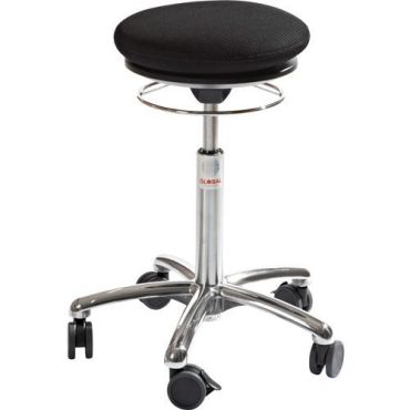 Global Professional Seating - Pilates-tuoli Air seat kangas musta - Säädettävä korkeus pyörät ekologinen