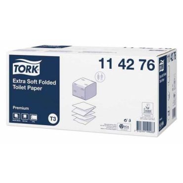 Tork erittäin pehmeä taitettu WC-paperi - Valkoinen - 110 mm x 190 mm - 6 kg - Pehmeä ja laadukas