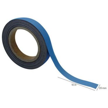 Manutan Expert - Pyyhittävä magneettiteippi 20 mm x 10 m sininen - PVC Lean Management