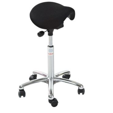 Global Professional Seating - Satulatuoli Mini Kangas Musta - Säädettävä Korkeus 58-77cm - Ergonominen
