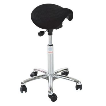 Global Professional Seating - Satulatuoli Mini Flex - Kangas Musta - Säädettävä Korkeus 55-74cm - Ergonominen