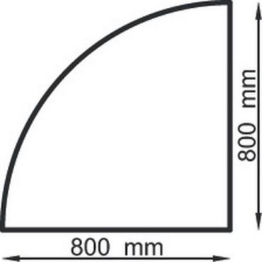 Hammerbacher - Kokouspöytä combimodul neljännespyöreä 80x80 pyökkila