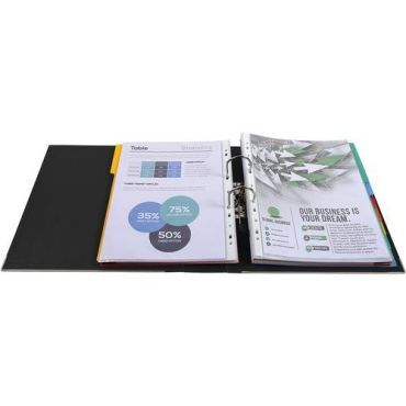 Exacompta - Prem'Touch rengaskansio vivulla - A4 Maxi 80 mm selkä musta - Kestävä polypropeeni FSC-sertifioitu