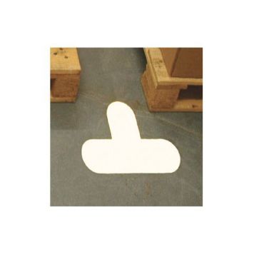 Lattiamerkki T valkoinen 200 x 300 mm 10 kpl - PVC - Kestävä ja selkeä merkintä