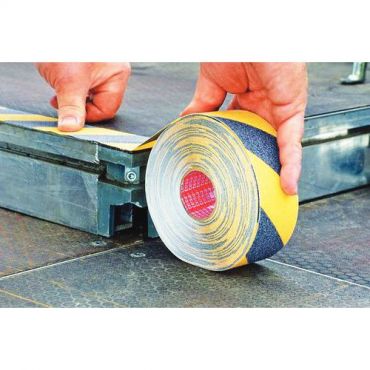 Tesa - Liukuesteteippi tesa professional musta/keltainen 50 mm