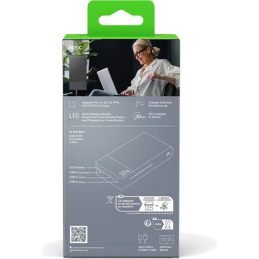 Gp - Powerbank m2+ 20 000 mah/22,5 w harmaa
