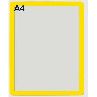 Frames4Docs - Magneettikehys A4 keltainen - 325x240mm PVC - Helppo tiedotus
