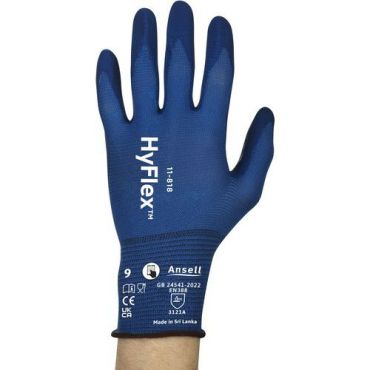 Ansell - HyFlex 11-818 työkäsineet - Koko 7 - Nitriilipinnoitettu kämmen - Kevyt käsittely