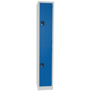 Manutan Expert - Pienlokerokaappi Modulo 300 - 1x2 lokeroa sininen teräs 1800x315x500mm sylinterilukko