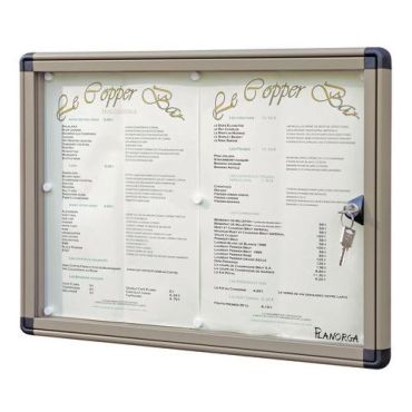 Planorga - Alcor ilmoitustaulukaappi - 1 A4 magneettinen ulkokäyttöön beige