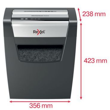 Rexel - Paperisilppuri Momentum X312 P3 - P-3 turvallisuustaso mikrohiukkaset 23L tilavuus 12 arkkia