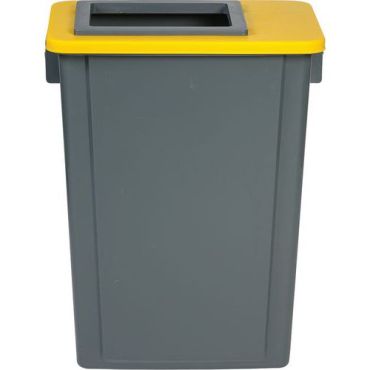 Probbax - Kierrätysastia 60 L - Harmaa/keltainen muovi - 100% kierrätettävä