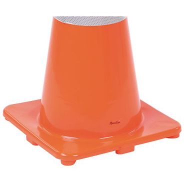 Manutan Expert - Liikennekartio heijastavilla nauhoilla - 70 cm - Oranssi PVC - Turvallisuusopaste