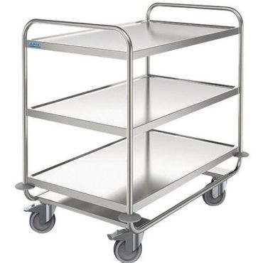 Hupfer - Chariot 3 plateaux inox 800x500 mm - capacité 200 kg