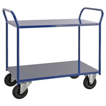 Kongamek - Rullapöytä 2 hyllyä - Sininen 1070x550x770 mm - 400 kg kapasiteetti - Tukeva teräsrakenne