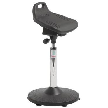 Global Professional Seating - Työjakkara Rondo - Säädettävä istuinkorkeus 57-83 cm - Musta - Kestävä ja ekologinen