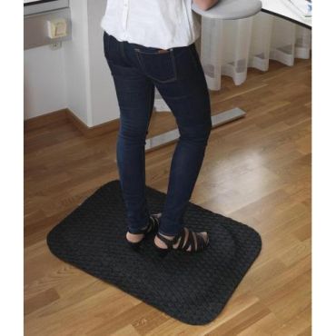 Matting - Seisontamatto Yoga Fashion - Musta 58 x 83 cm 16 mm paksu - 20 % kierrätettyä materiaalia