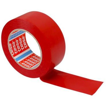 Tesa Tesaflex 4169 vinyyliteippi - Punainen 50mm x 33m - PVC akryyliliima sopii herkille pinnoille