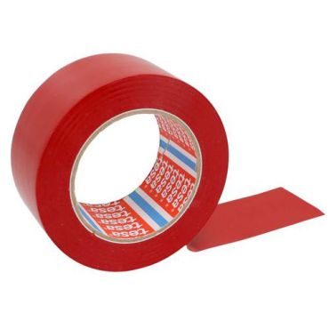 Tesa Tesaflex 4169 vinyyliteippi - Punainen 50mm x 33m - PVC akryyliliima sopii herkille pinnoille