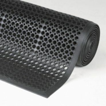 Notrax - Sanitop työpistematto 91 x 297 cm - Musta kumi - Luistamaton kierrätetty