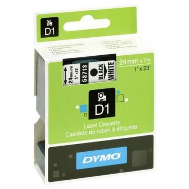 Dymo - Tarrakirjoitinnauha dymo d1 24 mm musta/valkoinen