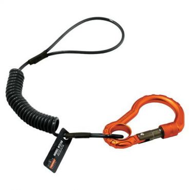 Ergodyne - Spiraalimallinen työkalunvarmistin 3156 karabiinilla 0,9 kg
