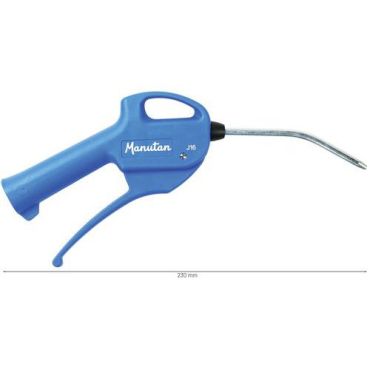 Manutan Expert - Metallinen puhalluspistooli - 230 mm - 1/4" liitäntä - 10 vuoden takuu