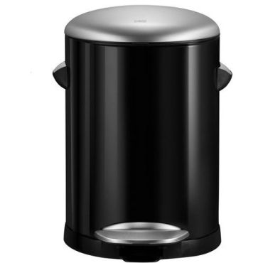 Eko - Roskakori polkimella belle deluxe 5l musta matta ruostumatonta terästä