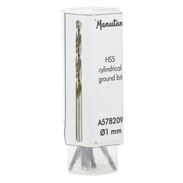 Manutan Expert - HSS-kartioporanterä - 1 mm halkaisija - DIN 338-N - Poraamiseen