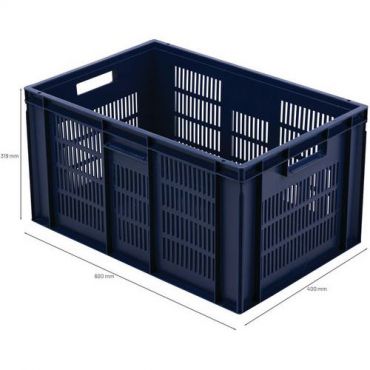 Manutan expert - Laatikko manutan perfo 60 l rei'itetyt seinät/tiivis pohja