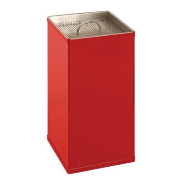 Vepabins - Neliö tuhkakuppi hiekkasäiliöllä - Punainen - 50 L - Alumiini - 60 cm