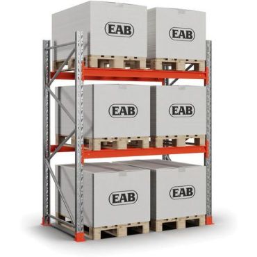 EAB - Kuormalavahylly Omega Perusosa 2500x1850 mm - 2x1000 kg kuorma - Teräs - Kestävä ja kierrätettävä