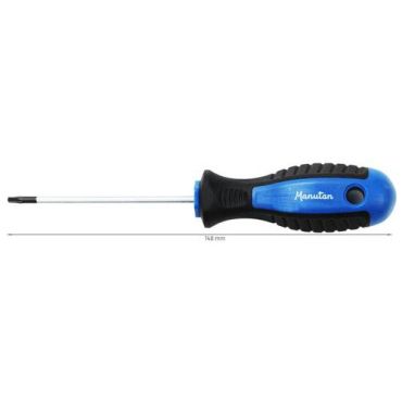 Manutan Expert - T10 Torx-ruuvimeisseli - 75 mm terä - 148 mm kokonaispituus - Kestävä teräs