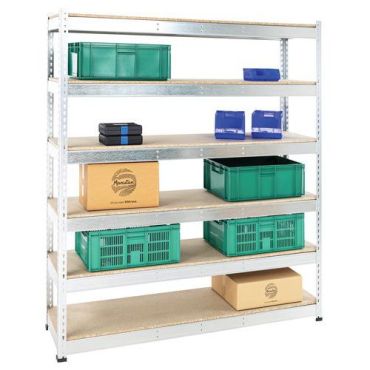 Manutan Expert - Rapid 1 varastohylly - 1980x1830x455 mm 6 sinkittyä hyllytasoa 250 kg/hyllytaso helppo asennus