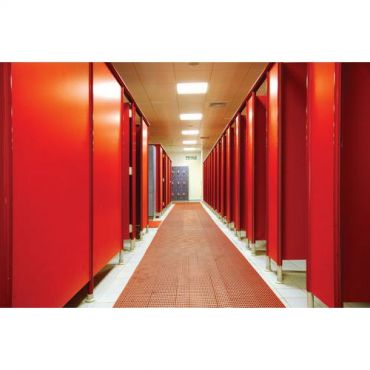 Plastex - Lattiaritilä pvc 10 m 1 m punainen