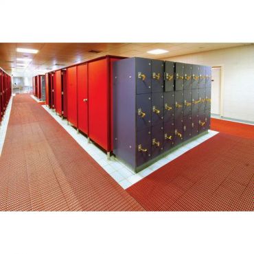 Plastex - Lattiaritilä pvc 10 m 1 m punainen