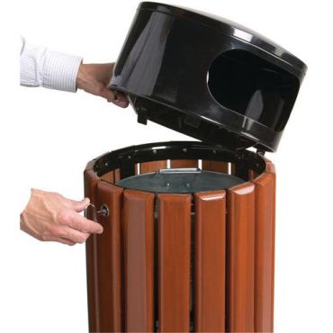 Rossignol Pro - Ulkoroskakori 40 L puu ruskea - Vapaasti seisova 78 cm korkea
