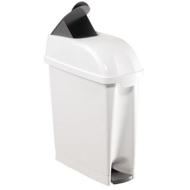 TTS - Roskakori Elle valkoinen 17 L - Polkimella avattava - Muovi - 54x20x42 cm