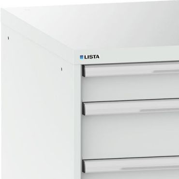 Lista - Työkalukaappi 36x36E - 5 laatikkoa 200 kg/hyllytaso teräs vaaleanharmaa