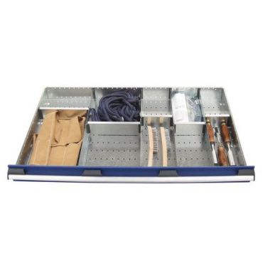 Bott - Laatikkolokero 10 lokeroa - 1050x650x100mm - Hopea
